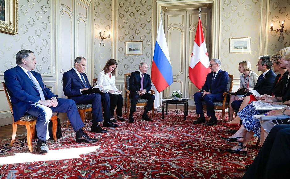 Встреча с Президентом Швейцарии Ги Пармеленом.