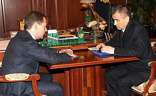 С Министром внутренних дел Рашидом Нургалиевым.
