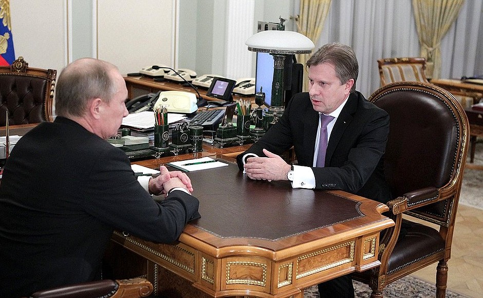 Meeting with General Director of Aeroflot Vitaly Savelyev.