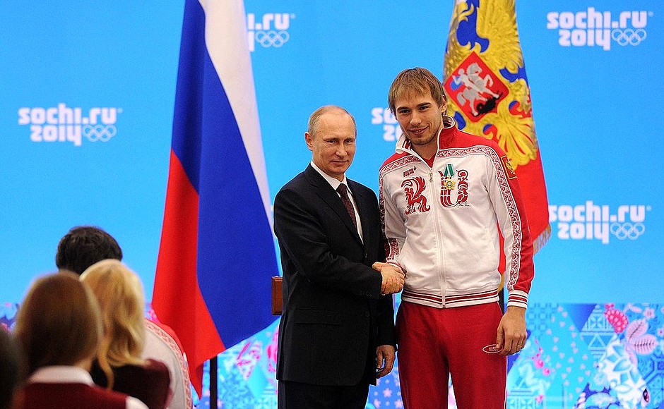 The Order of Friendship is awarded to Olympic biathlon champion Anton Shipulin.