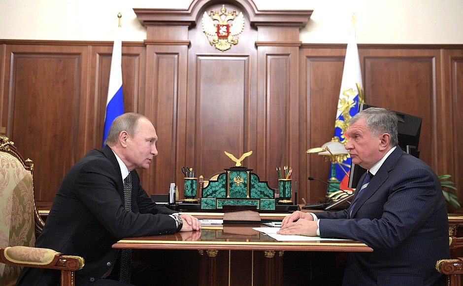 With Rosneft CEO Igor Sechin.