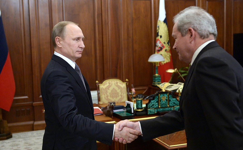 With Governor of Perm Territory Viktor Basargin.