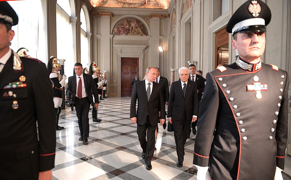 With President of the Italian Republic Sergio Mattarella.