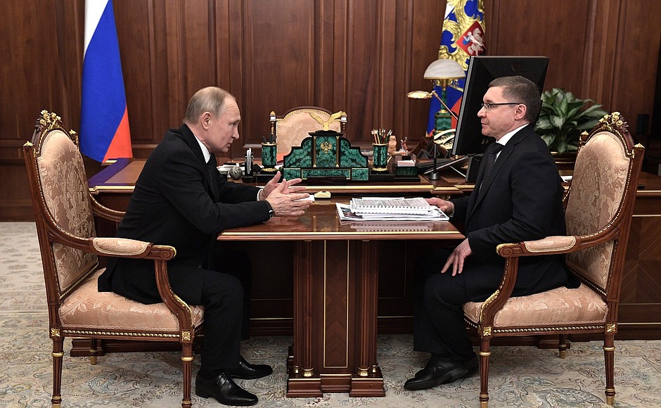 A meeting with Minister of Construction, Housing and Utilities Vladimir Yakushev.