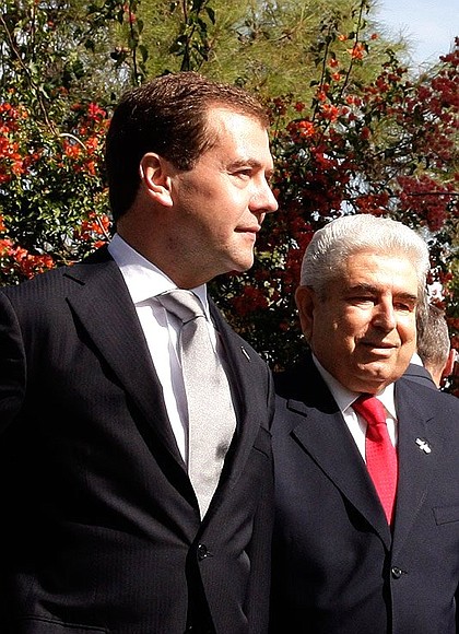 With President of the Republic of Cyprus Demetris Christofias.