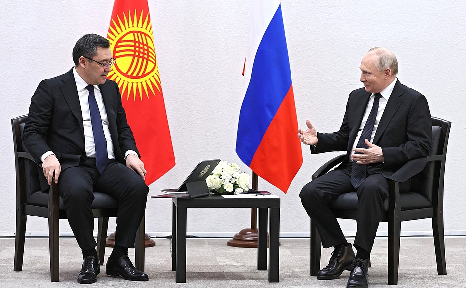 With President of Kyrgyzstan Sadyr Japarov.