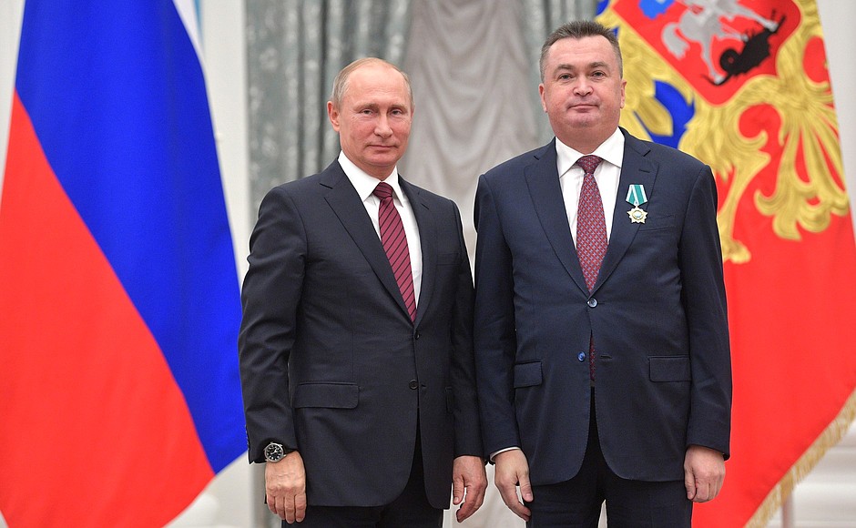 At the ceremony for presenting state decorations. Governor of the Primorye Territory until October 2017 Vladimir Miklushevsky was awarded the Order of Friendship.
