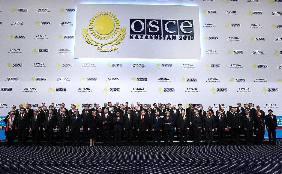 Participants in the Organisation for Security and Cooperation in Europe summit.