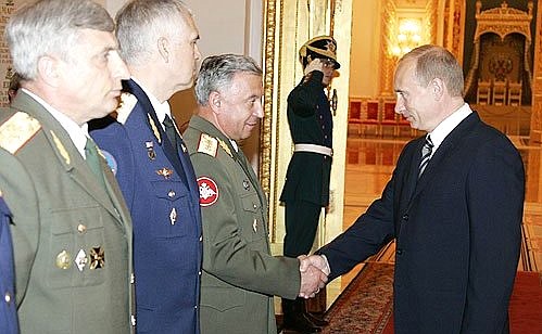 Встреча с высшими офицерами российских силовых структур.