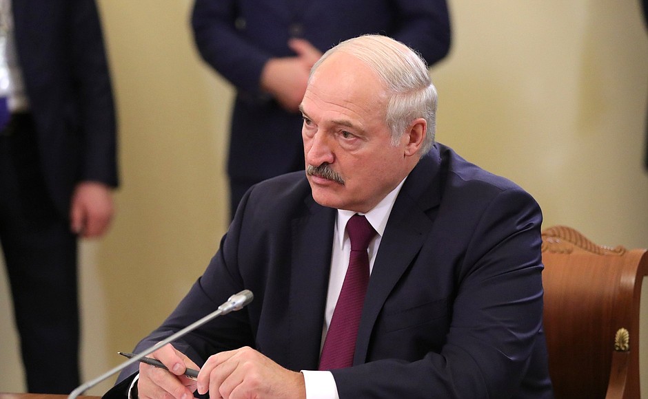President of Belarus Alexander Lukashenko at the informal CIS summit.