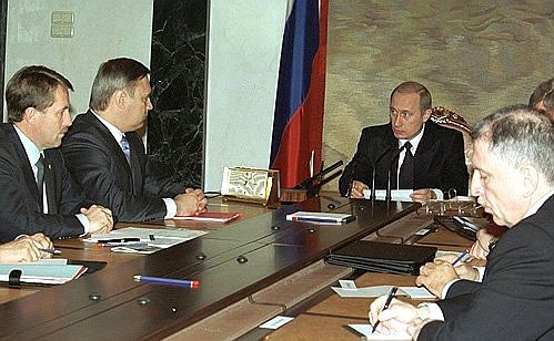 President Putin and members of the Cabinet.