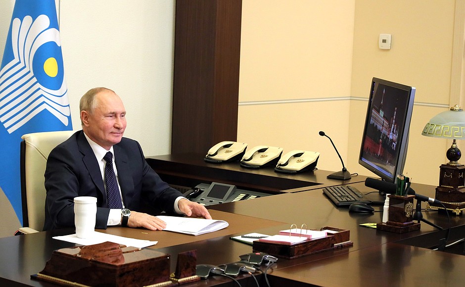 At a meeting of CIS Heads of State Council (via videoconference).