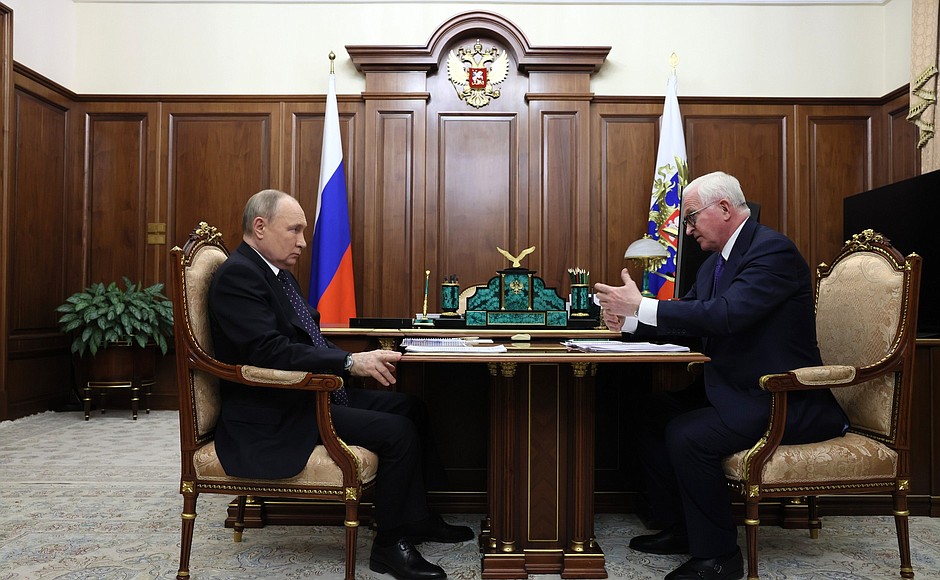 Meeting with President of the Russian Union of Industrialists and Entrepreneurs Alexander Shokhin.