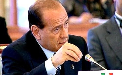 Italian Prime Minister Silvio Berlusconi at a plenary meeting of the Russia — EU Summit.