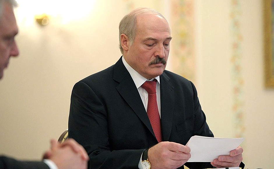 Meeting of the Supreme Eurasian Economic Council. President of Belarus Alexander Lukashenko.