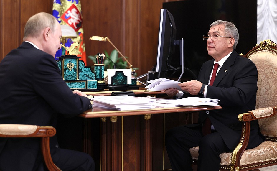 Встреча с главой Республики Татарстан Рустамом Миннихановым.