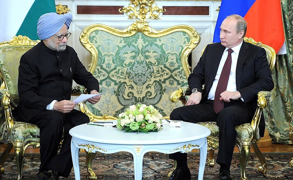 With Prime Minister of India Manmohan Singh.