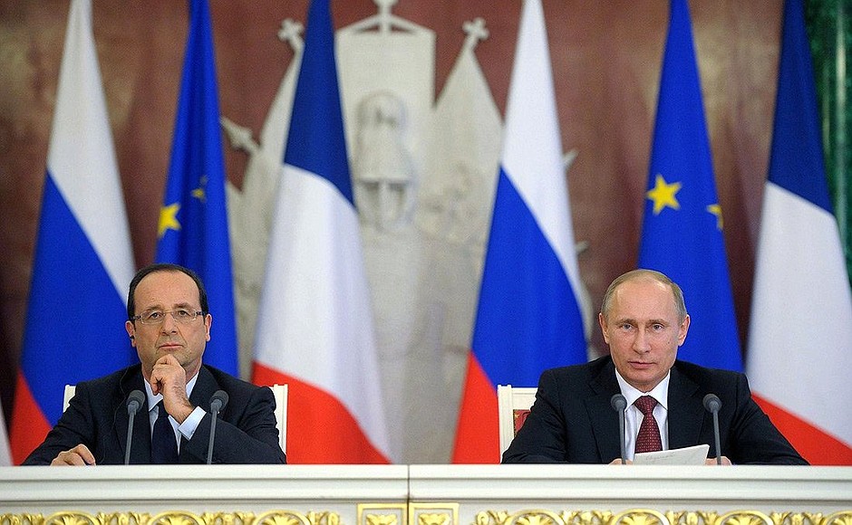 Press conference following Russian-French talks.
