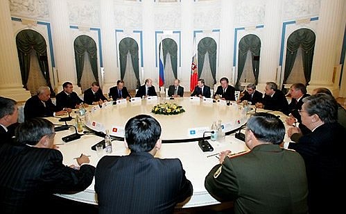 Встреча с министрами иностранных дел, обороны и секретарями Советов безопасности государств – членов Организации Договора о коллективной безопасности.