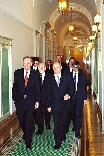 President Putin with Canadian Prime Minister Jean Chretien.