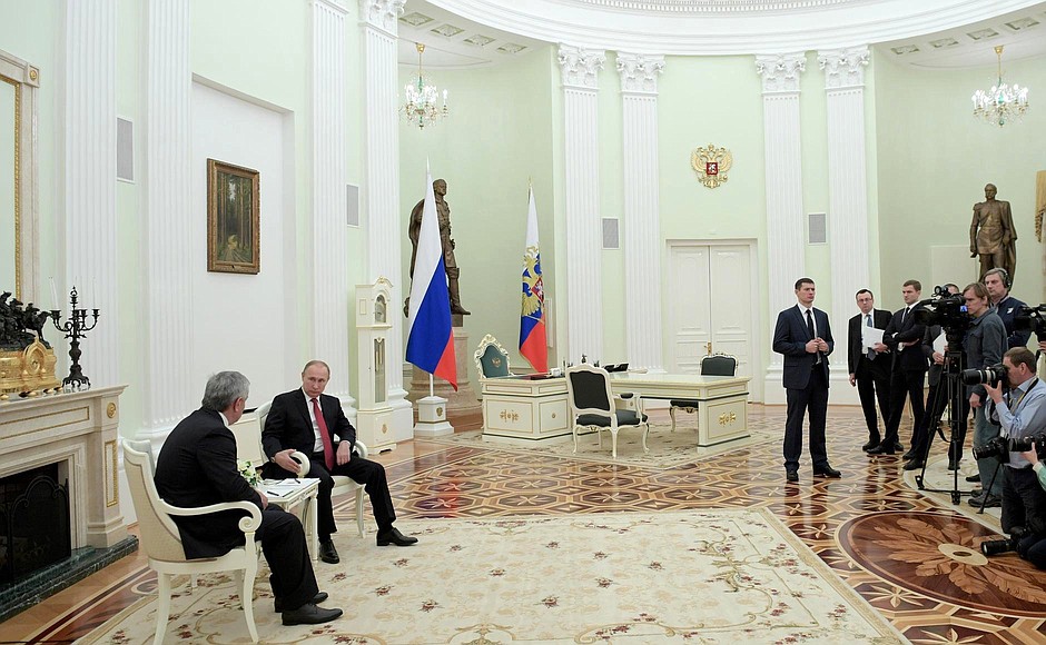 Meeting with President of Abkhazia Raul Khadjimba.