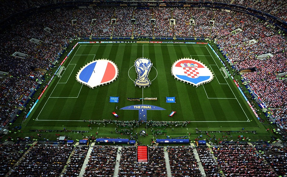 Before the final match of the 2018 World Cup.