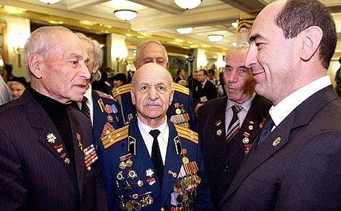 На праздничном концерте в честь ветеранов Великой Отечественной войны из России и стран СНГ.
