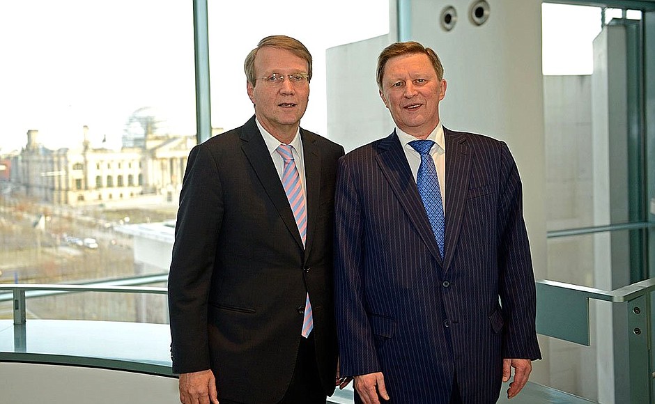 Chief of Staff of the Presidential Executive Office Sergei Ivanov held consultations with Chief of Staff of the German Chancellery Ronald Pofalla.