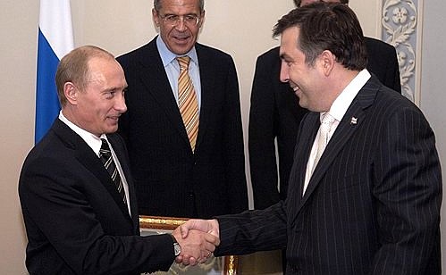 C Президентом Грузии Михаилом Саакашвили.