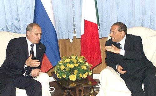 President Putin with Italian Prime Ministers Silvio Berlusconi.
