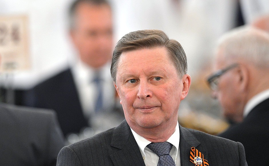 Chief of Staff of the Presidential Executive Office Sergei Ivanov at the gala reception of the President of Russia to celebrate the 70th anniversary of Victory in the Great Patriotic War of 1941–1945.