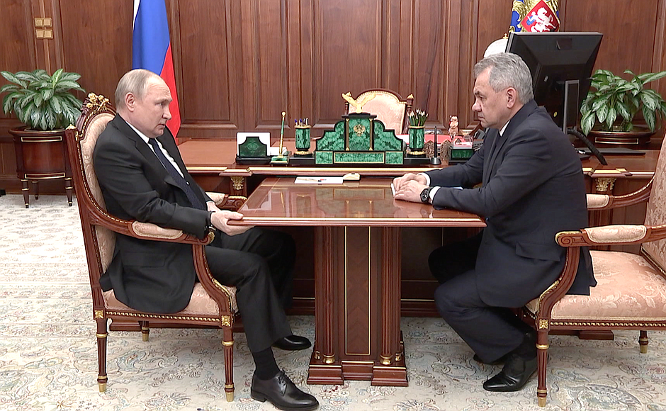 Meeting with Defence Minister Sergei Shoigu.