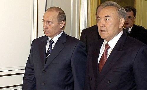 With Kazakhstan President Nursultan Nazarbaev.