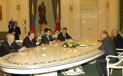 Встреча с членами Группы высокого уровня по формированию Единого экономического пространства России, Белоруссии, Украины и Казахстана.