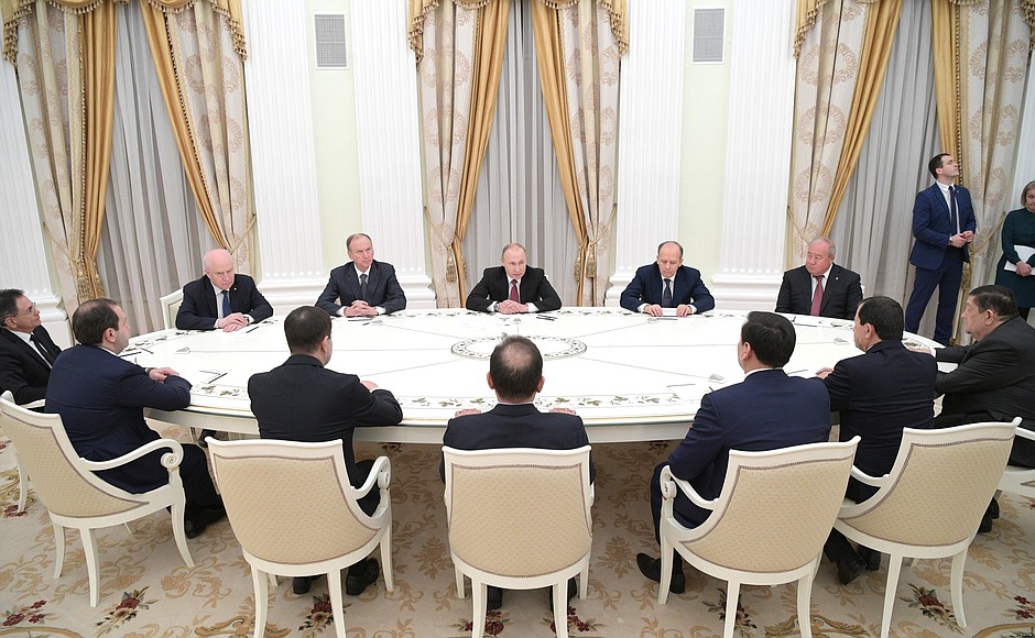 Meeting with heads of the Commonwealth of Independent States (CIS) member states’ security and intelligence agencies.