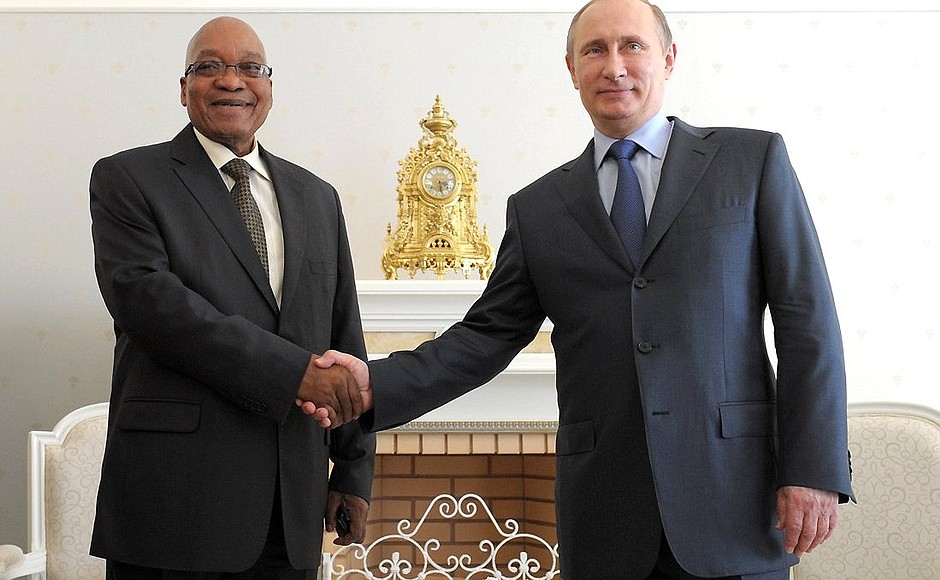 With President of South Africa Jacob Zuma.