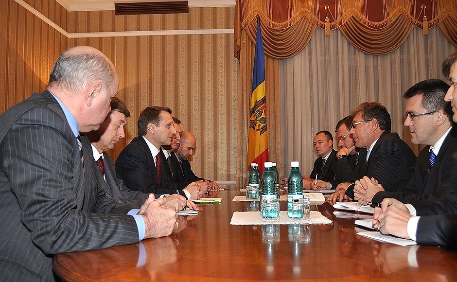Meeting with Moldovan leadership.