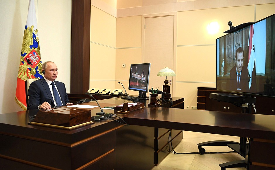 Meeting with President of the Syrian Arab Republic Bashar al-Assad (via videoconference).