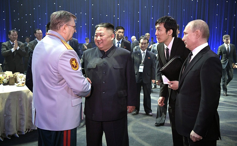На официальном приёме от имени Президента России в честь Председателя Государственного совета КНДР Ким Чен Ына.