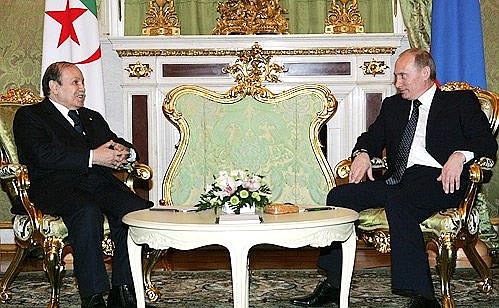With Algerian President Abdelaziz Bouteflika.