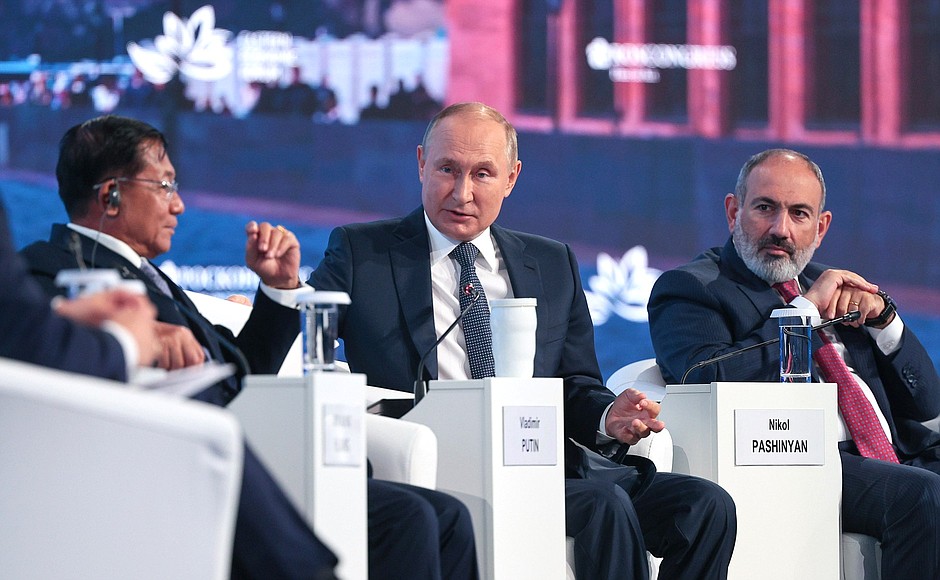 During the Eastern Economic Forum plenary session.