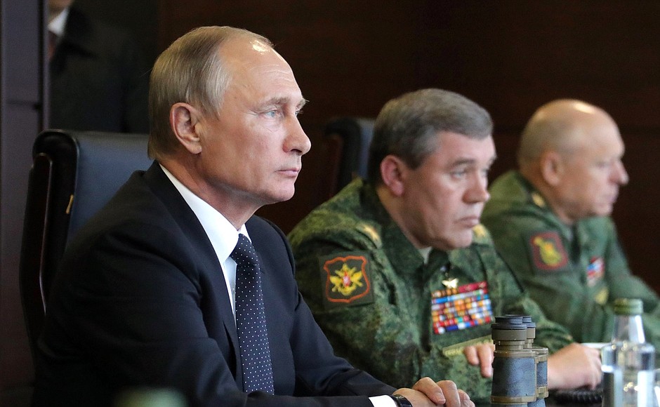 На полигоне Лужский во время основного этапа совместных российско-белорусских стратегических учений «Запад-2017».