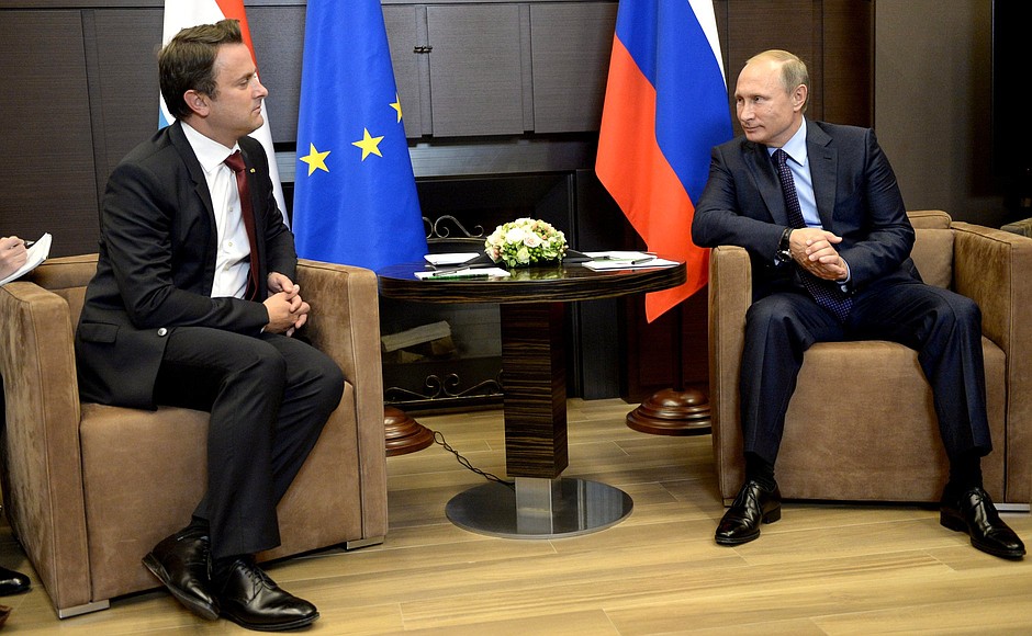 Meeting with Prime Minister of Luxembourg Xavier Bettel.