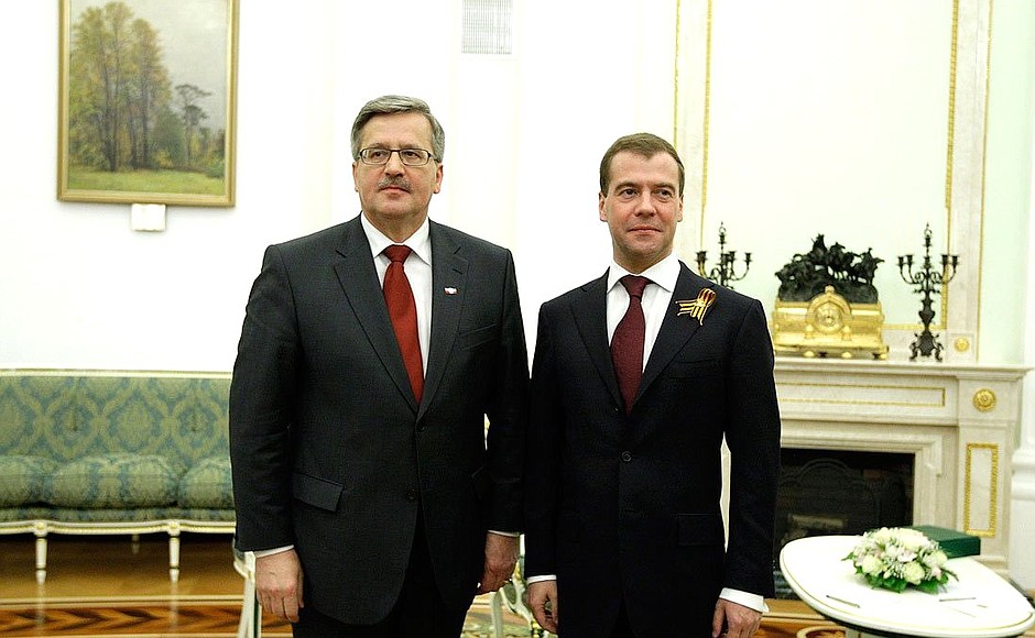With Marshal of the Polish Sejm Bronislaw Komorowski.