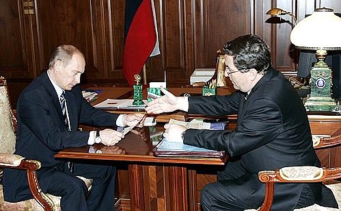 Рабочая встреча с губернатором Тамбовской области Олегом Бетиным.