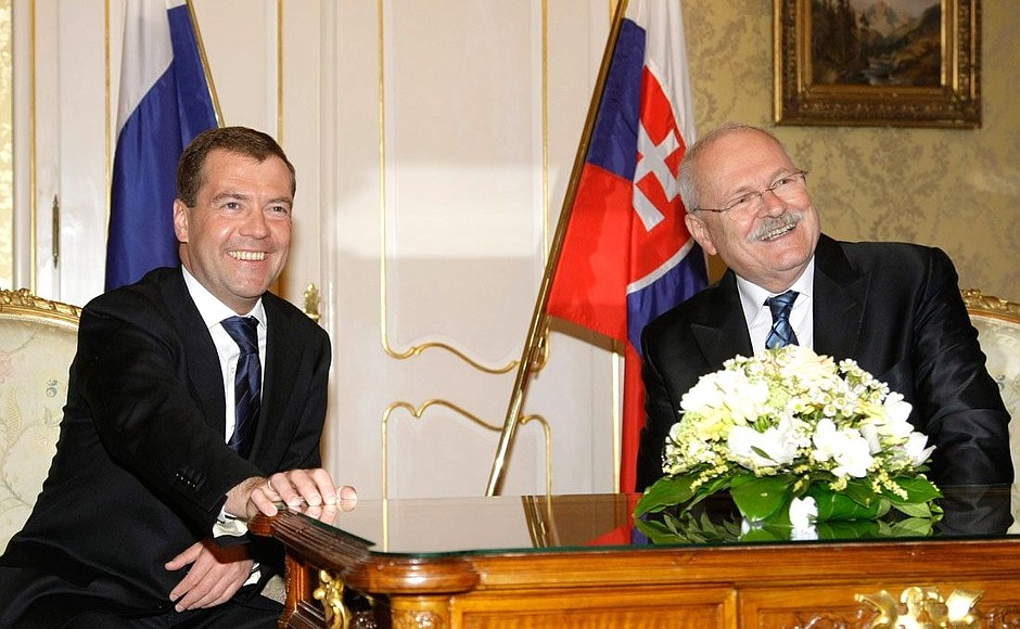 With President of Slovakia Ivan Gasparovic.