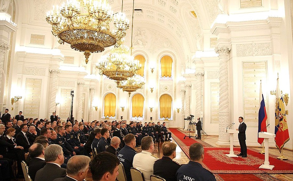 Выступление на церемонии вручения государственных наград.