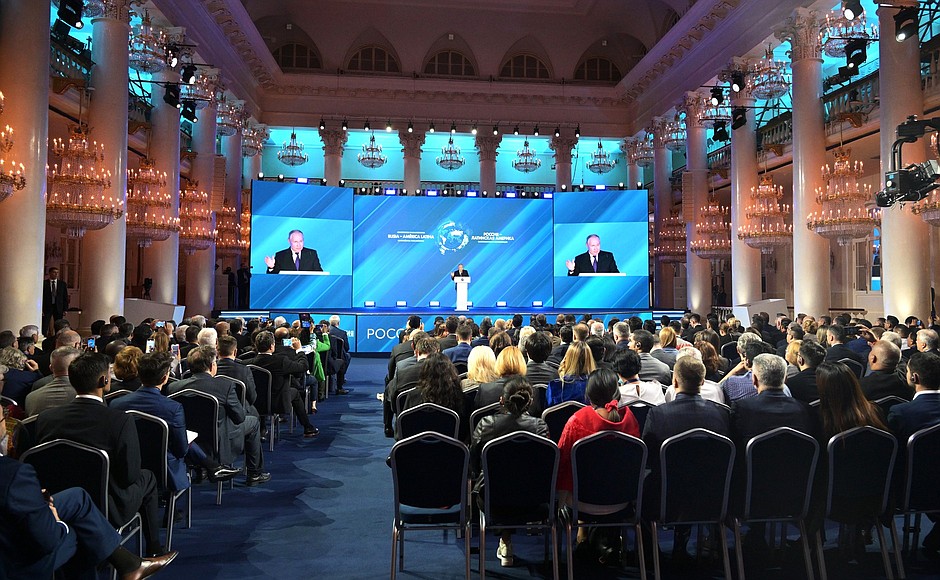 Vladimir Putin spoke at the opening of the Russia-Latin America International Parliamentary Conference.