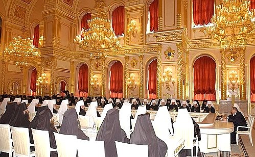 Встреча с участниками Архиерейского собора Русской православной церкви.
