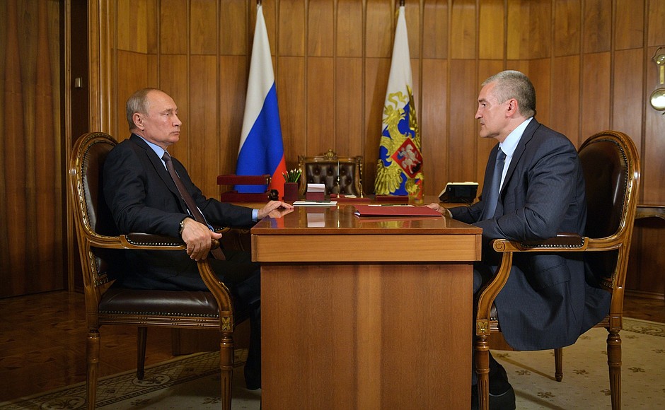 With Head of Republic of Crimea Sergei Aksyonov.